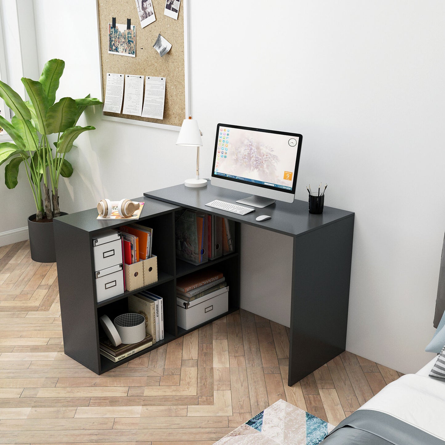 Maggen Study Table, Computer Desk, WFH Office Table with Storage