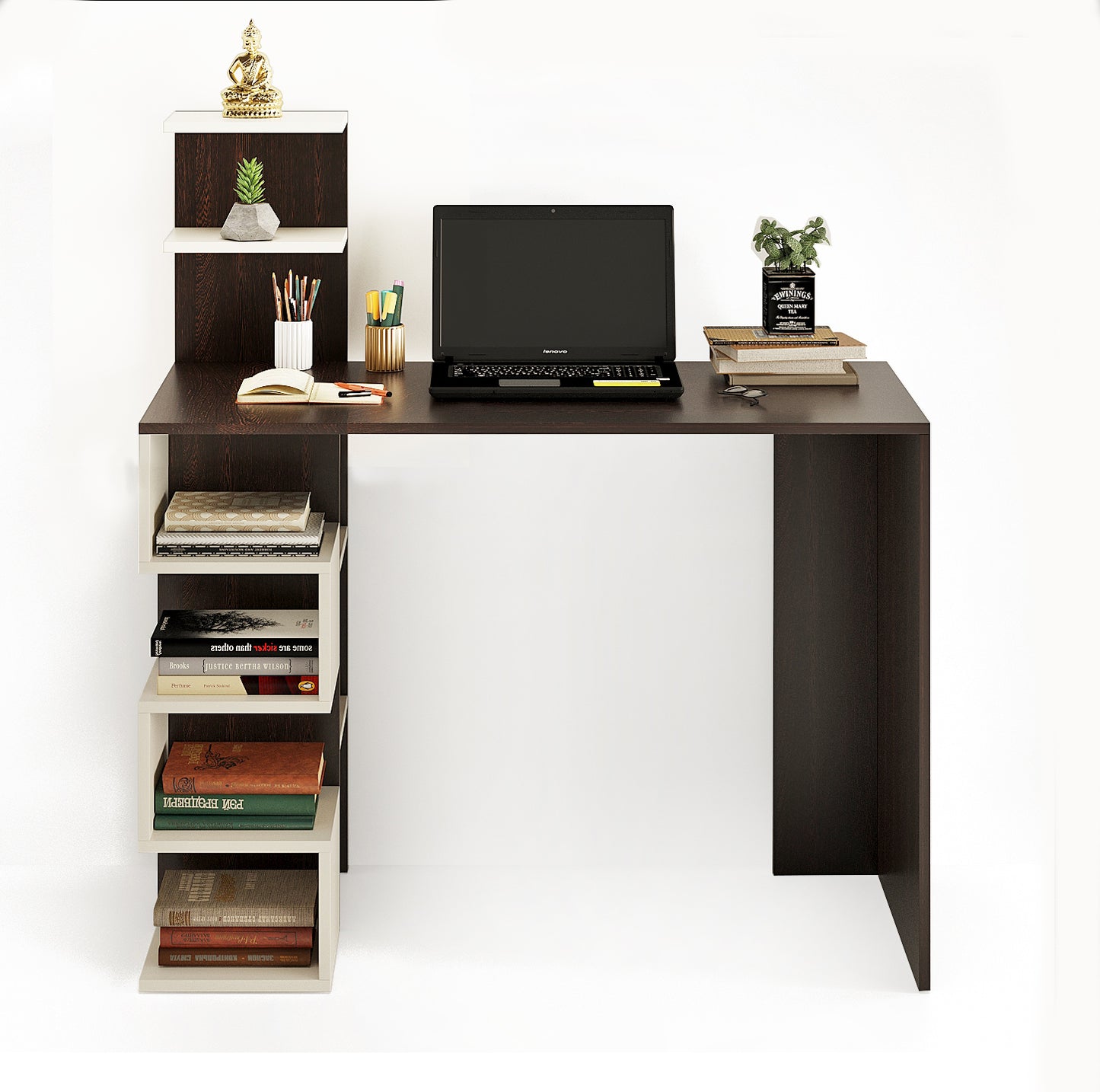 Edward Study Table, Computer Desk, WFH Office Table with Storage