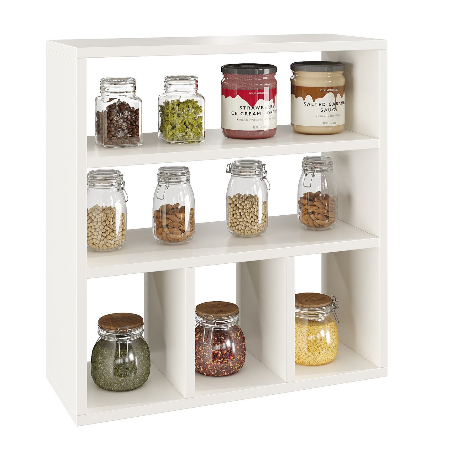 Tuesa Kitchen Spice Jar Rack Storage Shelf Cabinet Stand