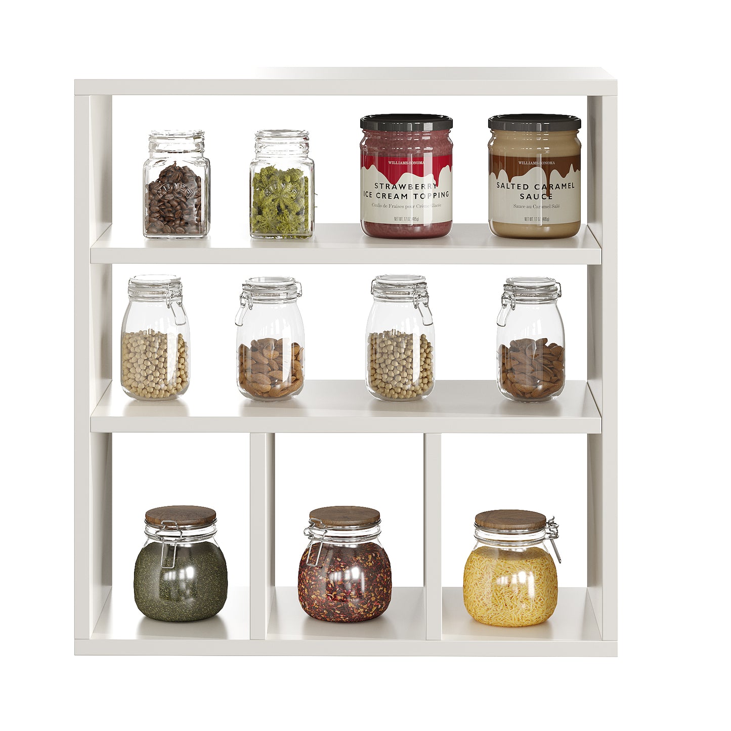 Tuesa Kitchen Spice Jar Rack Storage Shelf Cabinet Stand