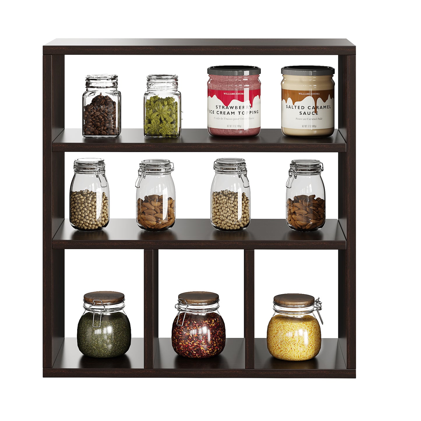 Tuesa Kitchen Spice Jar Rack Storage Shelf Cabinet Stand