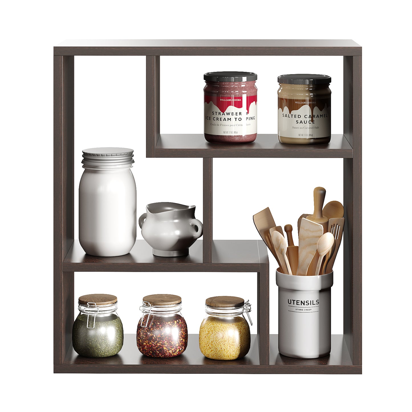 Ominus Kitchen Spice Jar Rack Storage Shelf Cabinet Stand