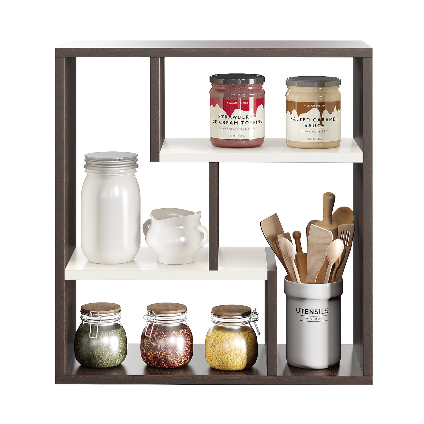 Ominus Kitchen Spice Jar Rack Storage Shelf Cabinet Stand