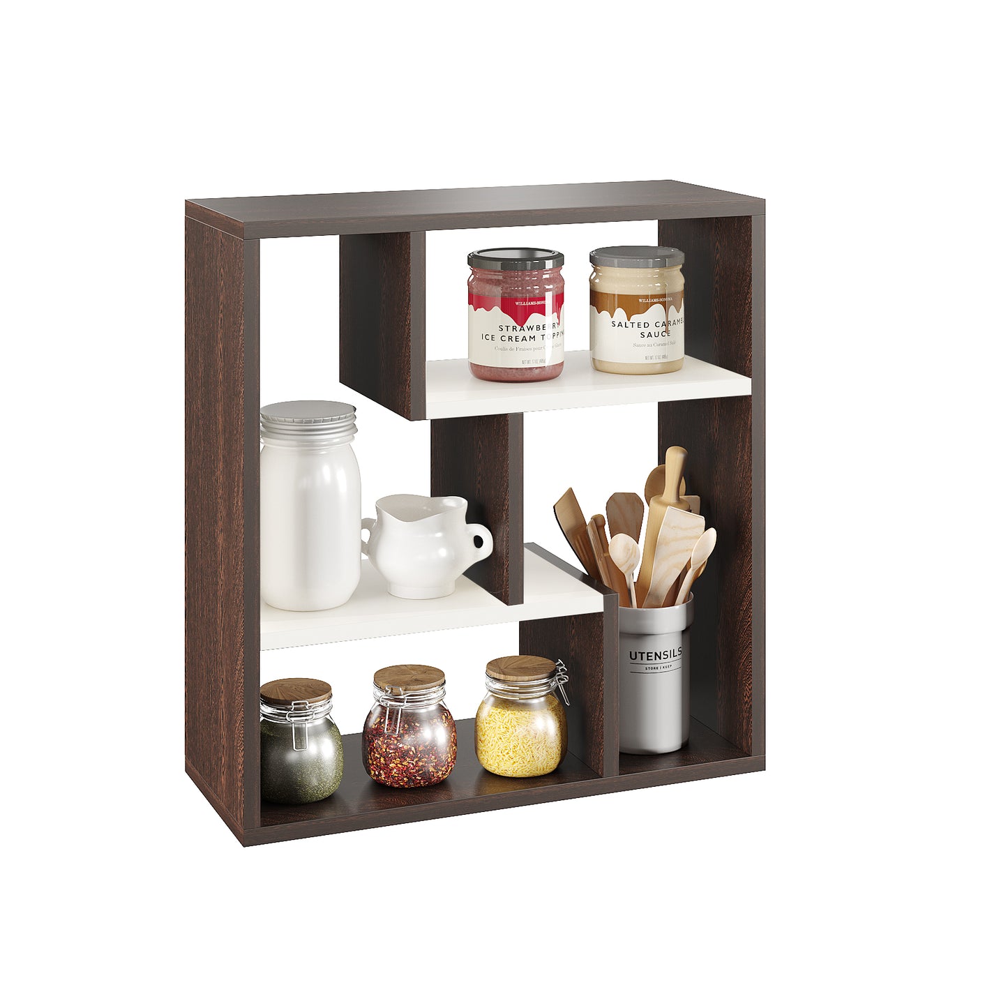 Ominus Kitchen Spice Jar Rack Storage Shelf Cabinet Stand