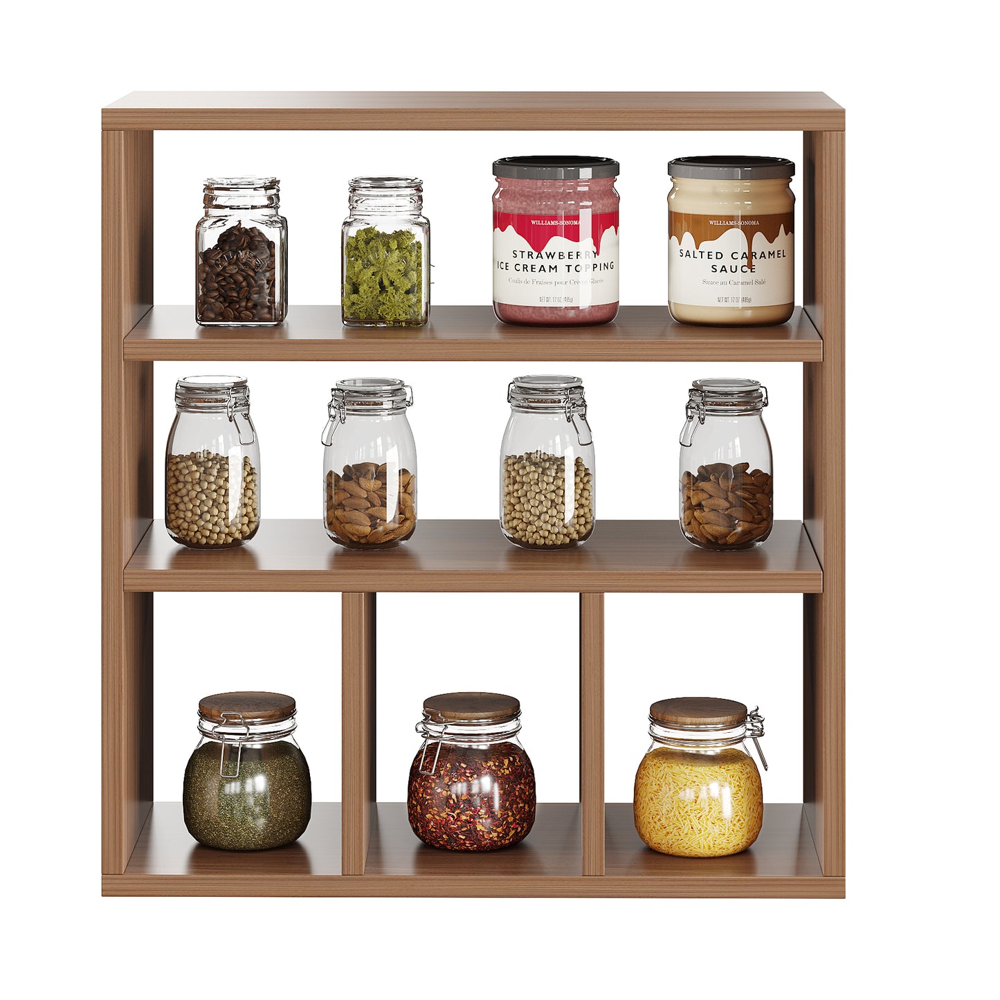 Tuesa Kitchen Spice Jar Rack Storage Shelf Cabinet Stand