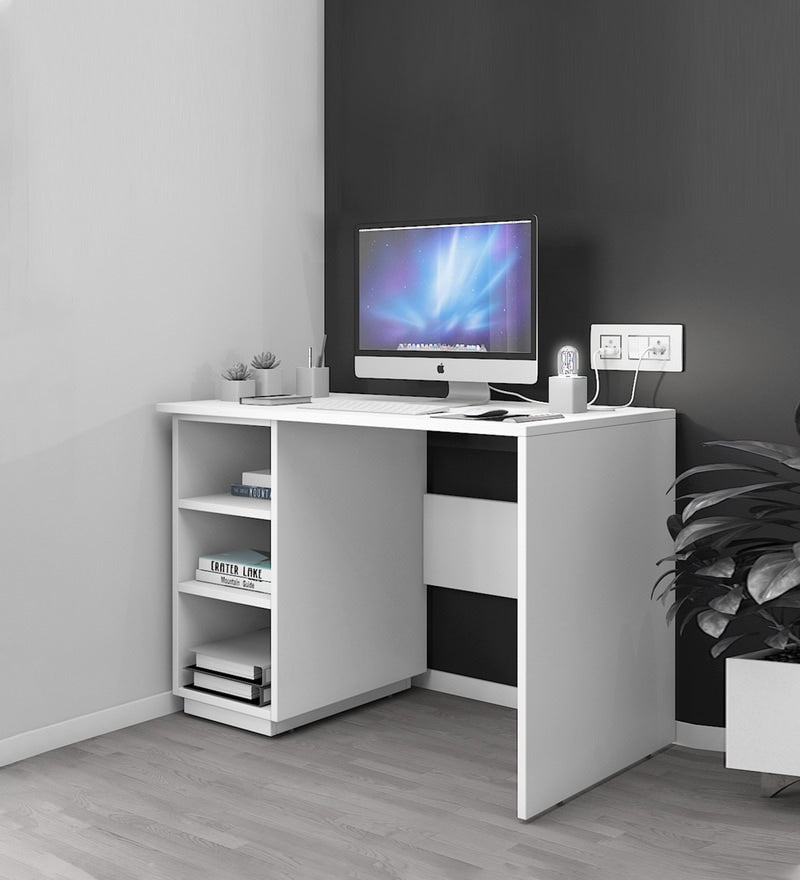 Carren Study Table, Computer Desk, WFH Office Table with Storage